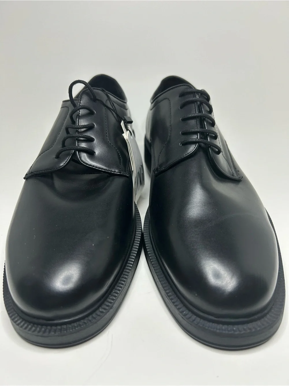 Zara Men’s Black Pointed Toe Derby Dress Shoe Size 11 (44) NWT